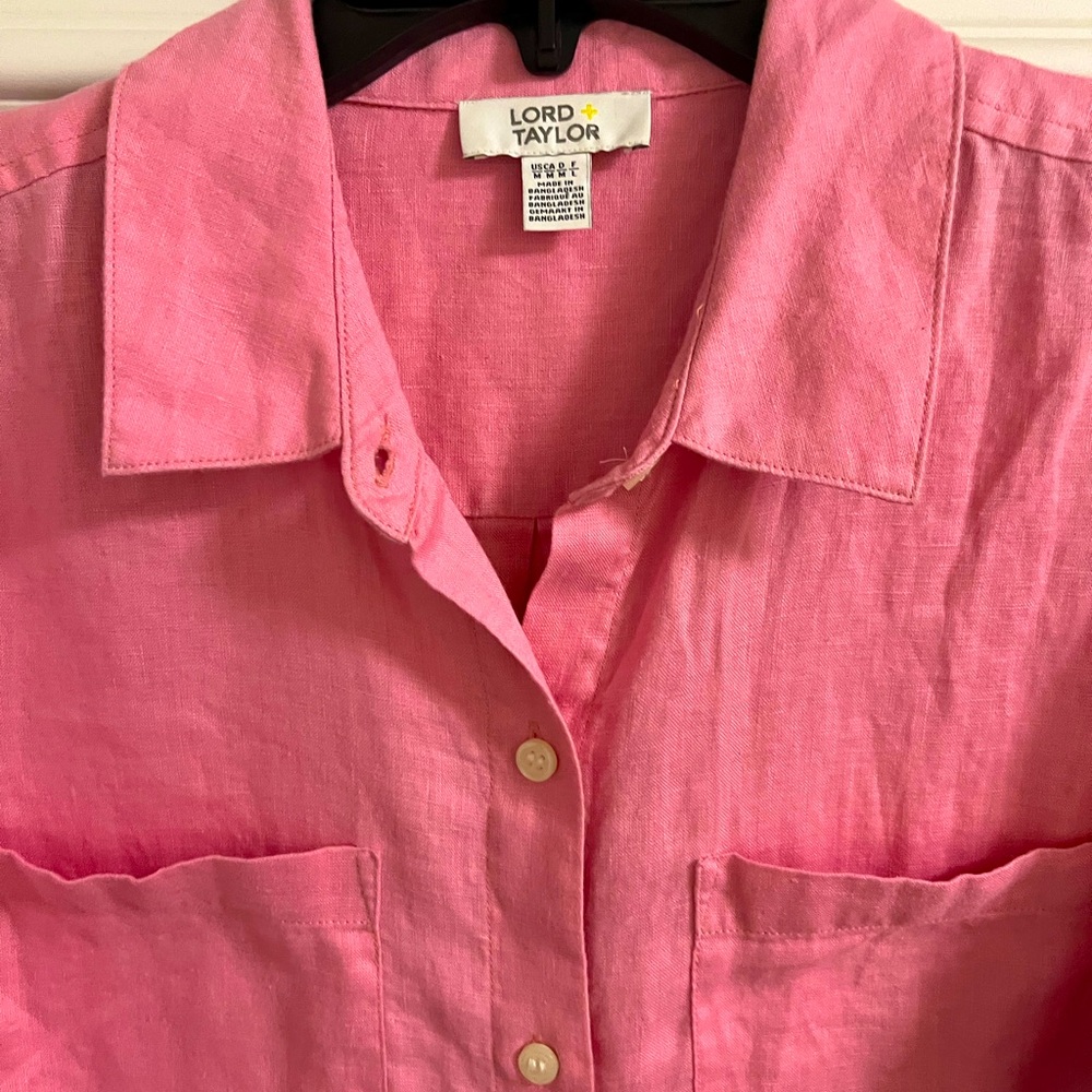 Linen button down shirt long sleeve
